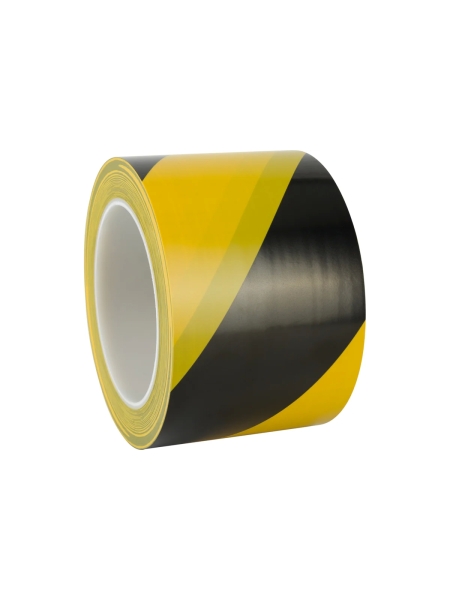 Лента односторонняя ПВХ для разметки Vintanet 511, черно-желтая, 150 мкм, 75 мм, 33 м 511YBL 75MMХ33M