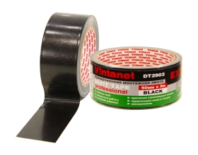 Монтажная армированная лента Vintanet DT2903 ЭКСТРА, черная, 50 мм х 5 м DT2903505B