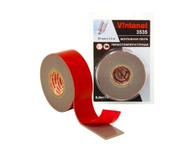 Монтажная клейкая двусторонняя лента Vintanet 3535, низкотемпературная, 25 мм х 1,5 м 25MMX1,5M