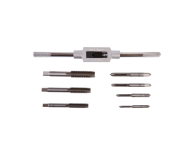 Набор метчиков WIEDERKRAFT М3 - 12, 8 предметов, метрическая резьба WDK-TS0312