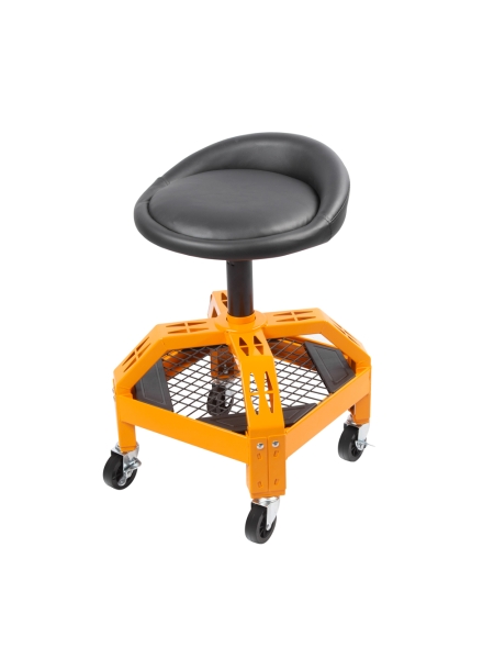 Рабочий стул для автослесаря WIEDERKRAFT с лотком для инструмента WDK-86016