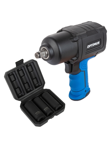 Пневматический ударный гайковерт с ударными головками OPT-PW2050L