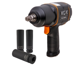 Пневматический ударный гайковерт с ударными головками WDK-20440L