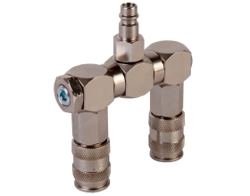 Разветвитель пневматический с вращающимися соединениями ( 2 выхода рапид EURO) WIEDERKRAFT WDK-83RLL