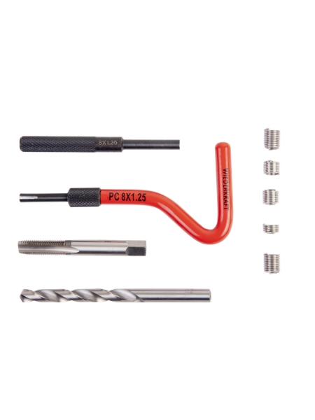 Набор для восстановления резьбы WIEDERKRAFT M8x1.25, 16 предметов WDK-ST8125