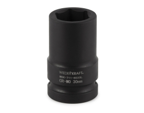 Головка торцевая ударная глубокая 6-гранная (30 мм; 1") WIEDERKRAFT WDK-711-8030L