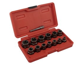 Экстракторы WIEDERKRAFT для болтов и гаек с адаптером, набор 8-19 мм WDK-65482