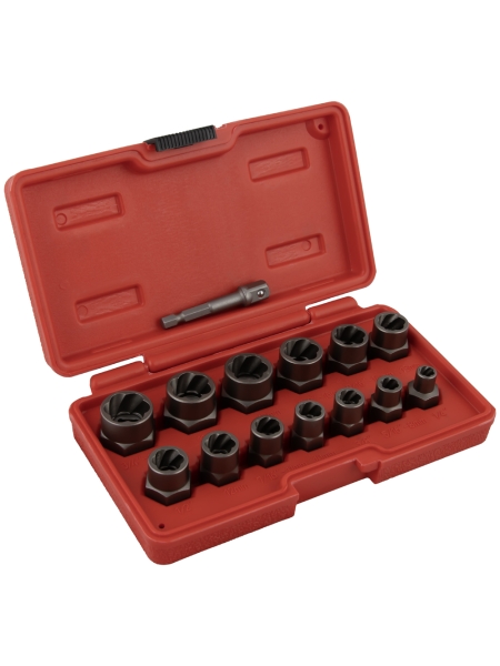 Экстракторы WIEDERKRAFT для болтов и гаек с адаптером, набор 8-19 мм WDK-65482
