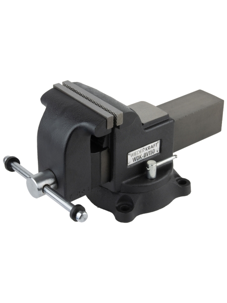 Профессиональные слесарные тиски WIEDERKRAFT поворотные, с наковальней, 150 мм WDK-BV150