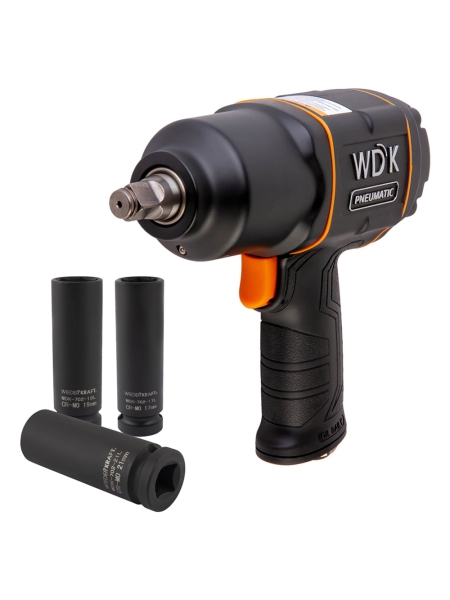 Пневматический ударный гайковерт с ударными головками WDK-20440L