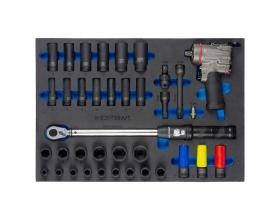 Набор пневматического и динамометрического инструмента в ложементе WIEDERKRAFT 38 предметов WDK-3720S