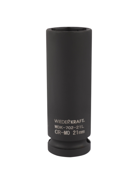Головка ударная глубокая тонкостенная 6-гранная (21 мм; 1/2") WIEDERKRAFT WDK-702-21L