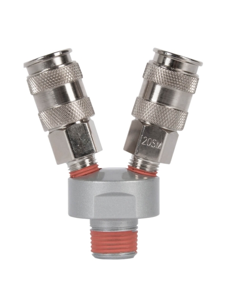 Разветвитель пневматический V-образный (1/4"; рапид EURO) WIEDERKRAFT WDK-82MV