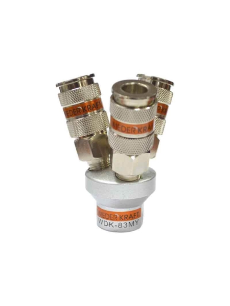 Разветвитель пневматический V-образный тройной (1/4"; рапид EURO) WIEDERKRAFT WDK-83MY