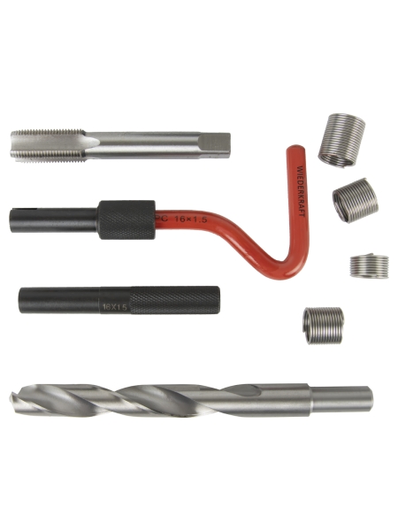 Набор для восстановления резьбы WIEDERKRAFT M16x1,5, 16 предметов WDK-ST1615