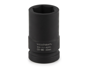 Головка торцевая ударная глубокая 6-гранная (32 мм; 1") WIEDERKRAFT WDK-711-8032L