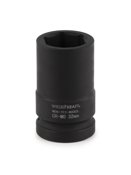 Головка торцевая ударная глубокая 6-гранная (32 мм; 1") WIEDERKRAFT WDK-711-8032L