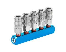 Разветвитель пневматический (1/4"F; 5 выходов рапид EURO) WIEDERKRAFT WDK-85MX