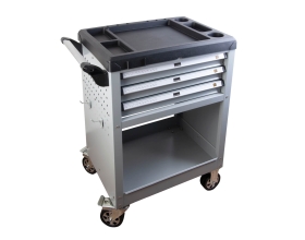 Тележка инструментальная 3 ящика WDK-713