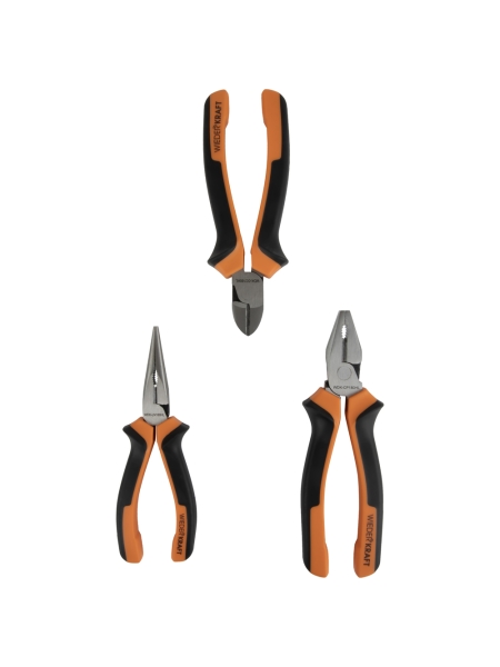 Набор шарнирно-губцевого инструмента WIEDERKRAFT 3 предмета WDK-PHL368