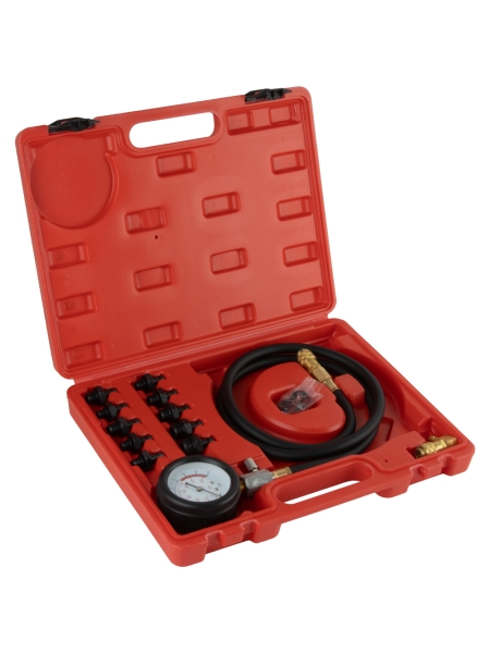 Тестер давления масла в двигателе WIEDERKRAFT c адаптерами, 12 предметов WDK-214318