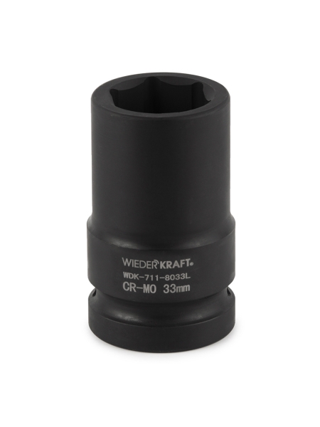 Головка торцевая ударная глубокая 6-гранная (33 мм; 1") WIEDERKRAFT WDK-711-8033L