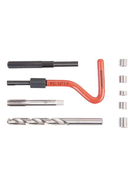 Набор для восстановления резьбы WIEDERKRAFT M10x1.0, 16 предметов WDK-ST1010