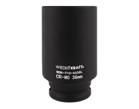 Головка торцевая ударная глубокая 6-гранная (36 мм; 1/2") WIEDERKRAFT WDK-710-4036L