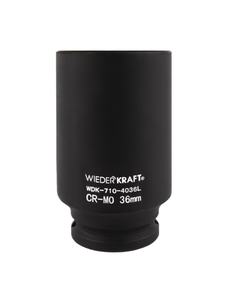 Головка торцевая ударная глубокая 6-гранная (36 мм; 1/2") WIEDERKRAFT WDK-710-4036L