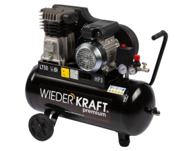 Двухцилиндровый ременной компрессор WIEDERKRAFT 50л 320л/мин WDK-90532