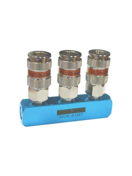 Разветвитель пневматический (1/4"; рапид EURO) WIEDERKRAFT WDK-83MT