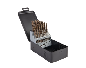 Набор сверл по металлу в металлическом кейсе (25 шт; 1-13 мм; шаг 0.5 мм; HSS-Co) WIEDERKRAFT WDK-DC25