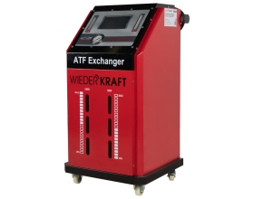 Установка для замены масла в АКПП, WIEDERKRAFT сенсорный дисплей 7", баки 2х15л, база данных WDK-ATF988