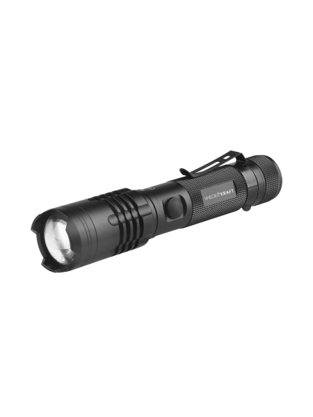 Светодиодный аккумуляторный ручной фонарь WIEDERKRAFT с плавной регулировкой фокуса, 1200 лм, 2000 мач WDK-LL1200