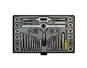 Набор метчиков и плашек М3-12 WIEDERKRAFT 40 предметов, метрическая резьба WDK-DTM3040