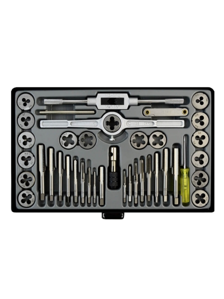 Набор метчиков и плашек М3-12 WIEDERKRAFT 40 предметов, метрическая резьба WDK-DTM3040