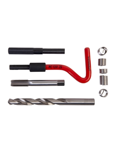 Набор для восстановления резьбы WIEDERKRAFT M12x1.25 16 предметов WDK-ST1212