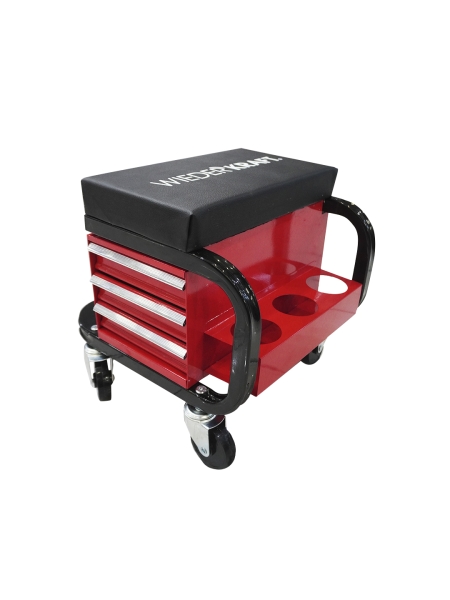 Ремонтный табурет на колесах с 3 ящиками WIEDERKRAFT г/п 110 кг WDK-86032