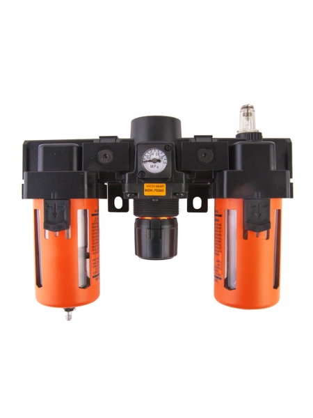 Блок подготовки воздуха: влагоотделитель, регулятор, лубрикатор (3000 л/мин; 10 бар; 1/2") WIEDERKRAFT WDK-70240