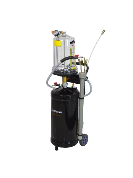 Установка для замены масла с предкамерой и набором зондов WIEDERKRAFT бак 30л WDK-89290