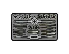 Набор метчиков и плашек М5-М12 WIEDERKRAFT 24 предмета, метрическая резьба WDK-DTM3024