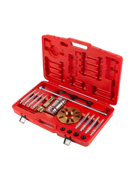 Универсальный съемник ступиц легковых автомобилей WIEDERKRAFT набор 18 предметов WDK-214350