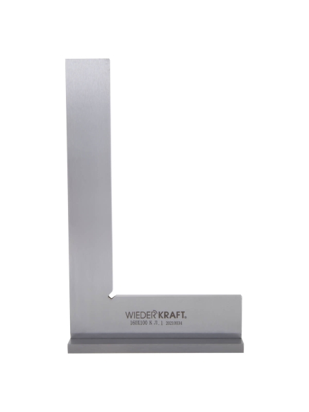 Поверочный угольник WIEDERKRAFT 90 градусов, 160x100x25x5 мм, класс 1 WDK-MR160100