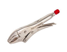 Зажим WIEDERKRAFT сварочный закругленный с фиксатором 7"/175 мм WDK-65103