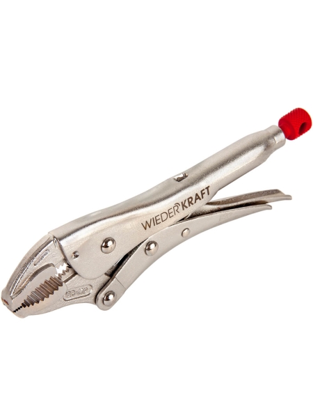 Зажим WIEDERKRAFT сварочный закругленный с фиксатором 7"/175 мм WDK-65103