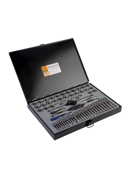 Набор метчиков и плашек WIEDERKRAFT М3-12 и 4-40 - 1/8NPT27, 60 предметов WDK-DT3060