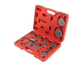 Приспособление для утапливания поршней тормозного цилиндра WIEDERKRAFT набор 12 предметов WDK-214380