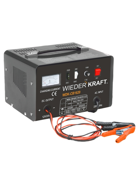 Зарядное устройство для аккумуляторов WIEDERKRAFT 12/24В, до 250 А/ч, 2 режима, 20А WDK-CB1620