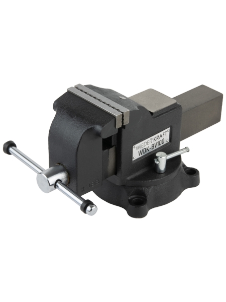 Профессиональные слесарные тиски WIEDERKRAFT поворотные, с наковальней, 100 мм WDK-BV100