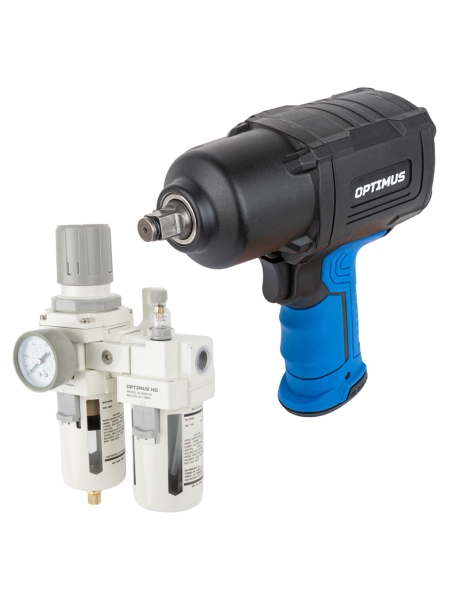 Пневматический ударный гайковерт с блоком подготовки воздуха OPT-PW2050M